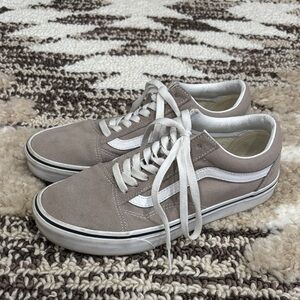 Vans Women Taupe Suede Sneakers